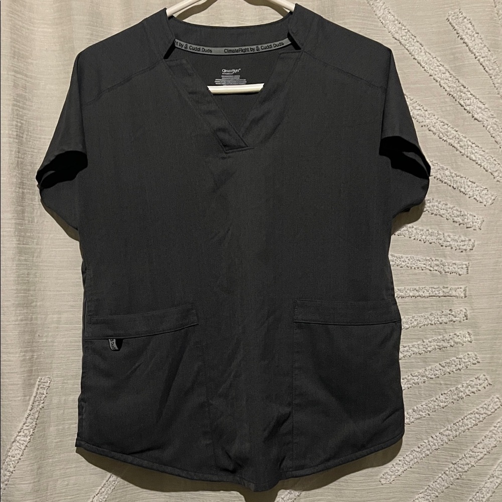 Crisp Heather Grey Women's Scrub Top